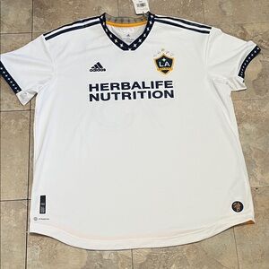 NWT adidas LA Galaxy Home Soccer Jersey - White & Navy